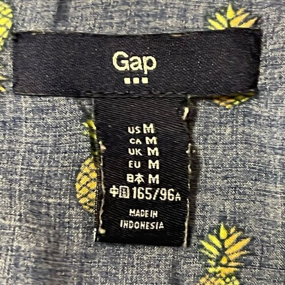 Gap sleeveless Pineapple blouse viscose navy blue medium - Picture 6 of 6